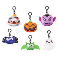  Halloween plüss figurák, 10 cm, 6 féle plüssfigura