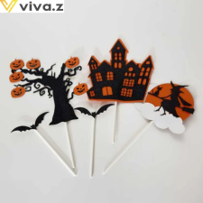 Halloween témájú papír tortadísz,beszúró 5 db/csomag sütés és főzés