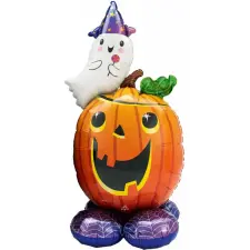  Halloween Tök AirLoonz óriás fólia lufi 142 cm party kellék