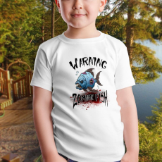 Halloweeni pecás gyerek póló - Zombiefish