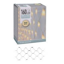  Háló 160 LED-es transpares adapteres meleg dekorációs kellék
