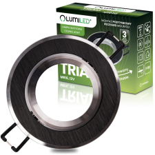  Halogén süllyesztett mennyezeti lámpa, kerek, mozgatható, GU10, MR16, fekete, TRIAM LUMILED világítás