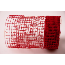  Hálós szalag 4.5cm x 10m - Piros dekorációs kellék