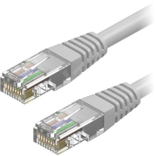  Hálózati kábel RJ45 csatlakozókkal, szürke, 1M, 8P8C kábel és adapter