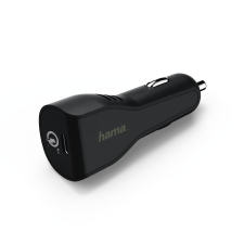 Hama 178274 Autós USB-C Tötlő Qualcomm QC 4.0 technológiával Fekete mobiltelefon kellék