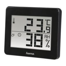Hama 186361 TH-130 fekete hő- páratartalom mérő időjárásjelző