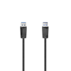 Hama 200624 USB-A apa - USB-A apa 3.0 Adat és töltő kábel - Fekete (1,5m) (200624)