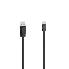 Hama 200657 USB-A apa - USB-C apa 3.2 Adat és töltő kábel - Fekete (1m) kábel és adapter