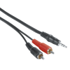 Hama eco 3,5mm jack plug - 2 rca plugs hosszabítókábel 2m black 00205106