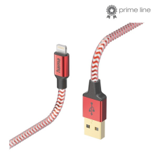 Hama - FIC E3 Lightning "Reflective" 1,5m, piros adatkábel - 00201554 kábel és adapter