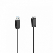 Hama FIC USB 3.0 Kábel 0,75M A-microB Black kábel és adapter