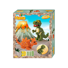 Hama gyöngy szett - 3D Dino, 2500 darab kreatív és készségfejlesztő