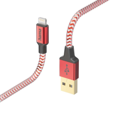 Hama Reflective USB-A - Lightning töltőkábel 1.5m piros (201554) (hama201554) kábel és adapter