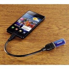 Hama USB A aljzat -->  micro USB B dugó (78426) (78426) kábel és adapter