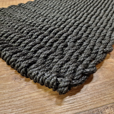 hamat Lábtörlő, design fonott, "Robust" fekete 45x75cm lakástextília