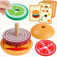  Hamburger építő, készítő játék konyhakészlet