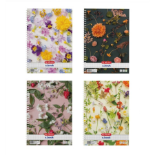 Hamelin Hungária Kft. Herlitz spirálfüzet A4/70 lap, kockás Flower füzet