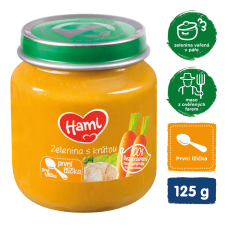 HAMI Zöldség pulykahússal (125 g) - hús-zöldség bébiétel bébiétel