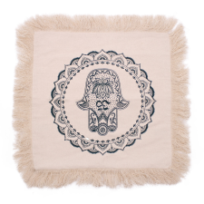 Hamsa Mandala Párnahuzat - 45x45cm - zöld lakástextília
