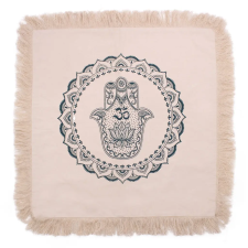  Hamsa Mandala Párnahuzat - 60x60cm - zöld lakástextília