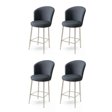 Hanah Home Alte Anthracite and Chrome bárszék szett, 4 db, antracit, 4 db bútor