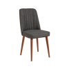  Hanah Home Chair Walnut Anthracite Vina Sandalye Anthracite, Walnut