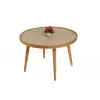  Hanah Home Coffee Table Oak Travertine Polen 80 - Oak, Travertine