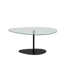  Hanah Home Coffee Table Transparent Black Porto - Transparent, Black bútor