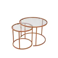  Hanah Home dohányzóasztal szett narancssárga Orange-Trs-60-42-Nrd-Srk bútor