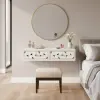  Hanah Home Dresser White Silver Moka 120 - White, Silver