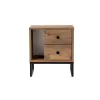  Hanah Home Éjjeliszekrény Atlantic Pine Black Glimmer - Atlantic Pine, Fekete