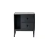  Hanah Home Éjjeliszekrény Fa Fekete Black Glimmer - Fa Fekete, Fekete