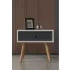  Hanah Home Éjjeliszekrény Fehér Antracit Vita 5102