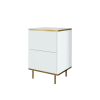  Hanah Home Éjjeliszekrény White Gold Imaj - Fehér, Arany