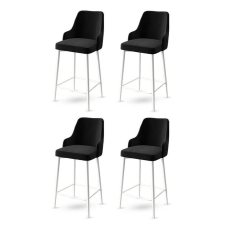 Hanah Home Enox Black and White bárszék szett, 4 db, fekete, 4 db bútor