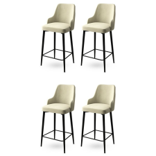 Hanah Home Enox Cream and Black bárszék szett, 4 db, krém, 4 db bútor