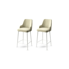 Hanah Home Enox Cream and White bárszék szett, 2 db, krém, 2 db bútor