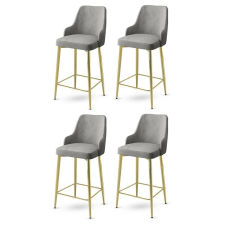 Hanah Home Enox Grey and Gold bárszék szett, 4 db, szürke, 4 db bútor