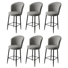 Hanah Home Fora Grey bárszék szett, 6 db, szürke, 6 db bútor