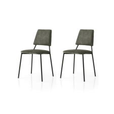 Hanah Home Lima Anthracite and Black étkezőszékek, 2 db bútor