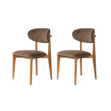 Hanah Home Lionte Brown és Dark Oak étkezőszék szett, 2 db, barna bútor