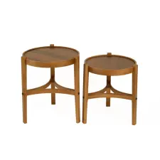  Hanah Home Nesting Table (2 Pieces) Walnut Ren 2 - Walnut v2 bútor