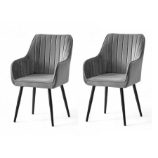 Hanah Home Nova Grey and Black étkezőszék szett, 2 db, szürke bútor