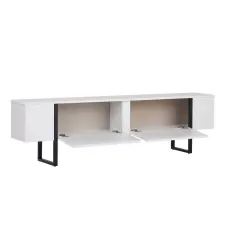  Hanah Home Onera TV-állvány - Fehér, Fekete bútor