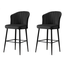 Hanah Home Rubi Black bárszék szett, 2 db, 2 db bútor