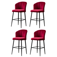 Hanah Home Rubi Claret Red bárszék szett, 4 db, 4 db bútor