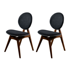 Hanah Home Touch Anthracite and Walnut étkezőszékek, 2 db, antracit bútor