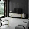  Hanah Home TV állvány Travertine Gold Yildiz - Travertin, Arany