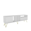  Hanah Home TV-állvány White Gold Mistico (180) - Fehér, Arany