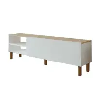  Hanah Home TV állvány White Sapphire Oak River - Fehér, Sapphire Oak bútor